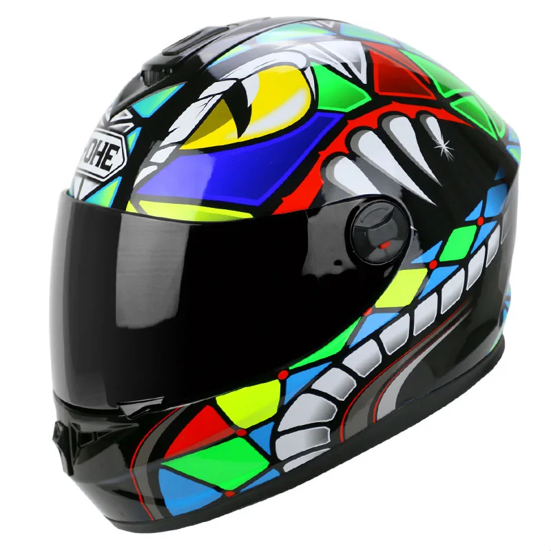 YOHE YH966 мотобайк Casco Capacete De Moto зимний теплый водонепроницаемый ветрозащитный мотоциклетный полный гоночный шлем