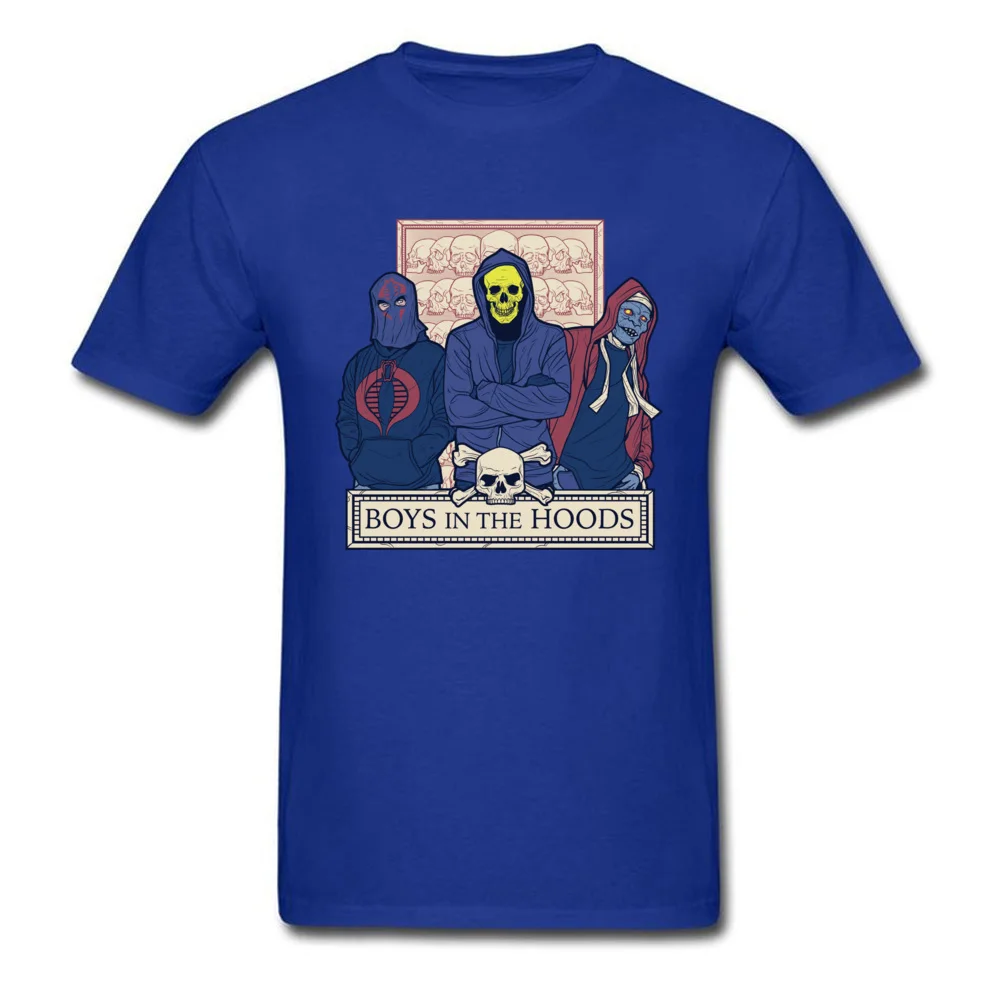 Printed boyz in the hoodz 8754 Short Sleeve NEW YEAR DAY Tops Shirt Graphic Round Collar Pure Cotton Sweatshirts Mens T-shirts boyz in the hoodz 8754 blue