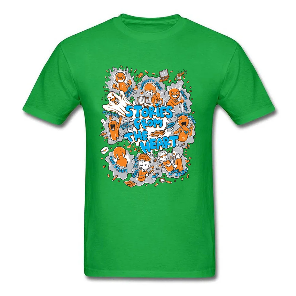 CustomNormal Short Sleeve Tops Tees Summer/Autumn On Sale O Neck 100% Cotton Clothing Shirt Men T Shirts Stories From The Heart  Stories From The Heart green