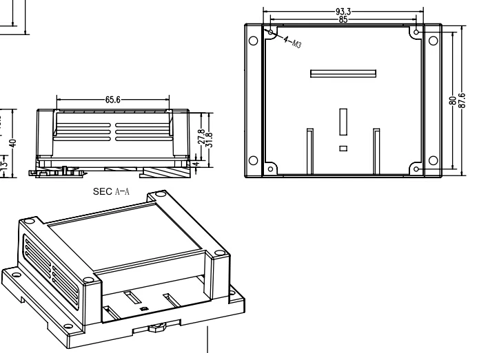 szomk electronics plastic enclosure for pcb junction box din rail enclosure control box szomk outlet boxes instrument enclosure box project box plastic housing  (12).jpg