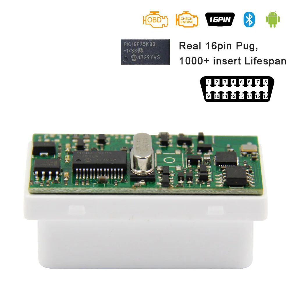 Elm327 bluetooth v 1.5 pic18f25k80. Elm327 v1.5 pic18f25k80.
