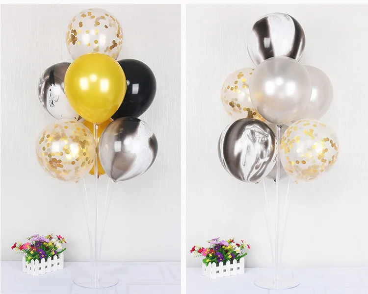 1 Набор, 40 воздушных шаров на день рождения, сделай сам, единорог, вечерние, Декор, латексный шар, стол, плавающие буквы, воздушные шары, поддерживающие стержень, держатель шариков