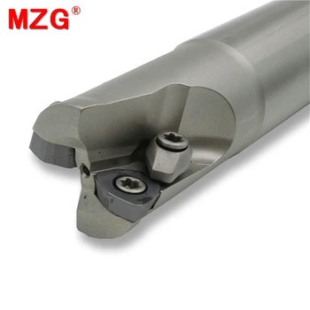 

MZG SKS06R25-25-160-2T Two Carbide Inserts Clamped Arbor Machining Alloy Shank Fast Feeding Milling Cutter End Mills
