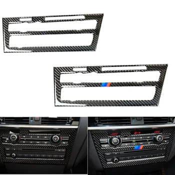 

Carbon Fibr AC CD Control Panel Trim Decor Frame Sticker Decoration Interior For BMW X3 F25 X4 F26 2011-2017 New