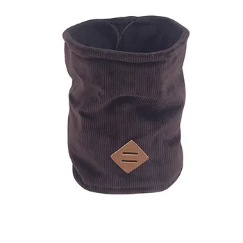 

Solid Men Scarf Lovers Winter Plus velvet Warm Knit Cowl Neck Scarf Shawl Ring Neckerchief #0926 A2#