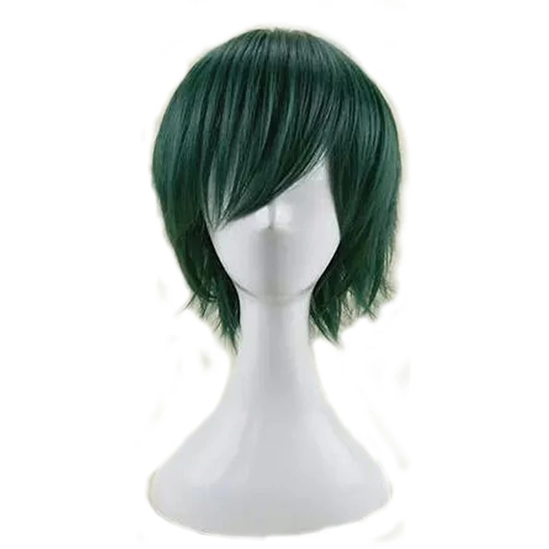 HAIRJOY Синтетический волос мужской мятно-зеленый слоистый короткий прямой мужской парик для косплея 5 цветов - Цвет: mint green