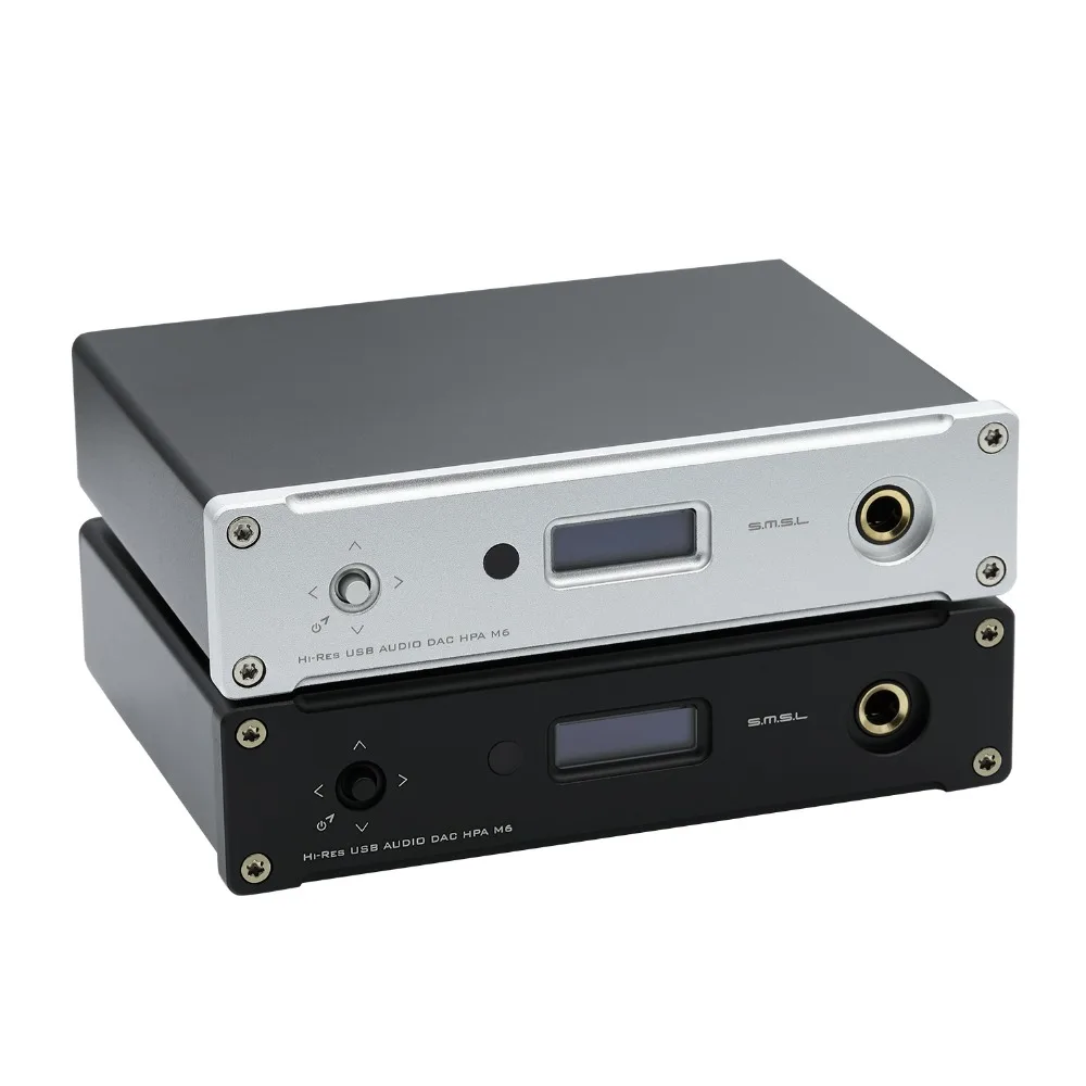 

SMSL M6 HI-FI USB DAC AK4452 XMOS XU208 Decoder Native DSD512 Amp 32bit/768kHz USB Optical Coaxial Input Headphone Amplifier