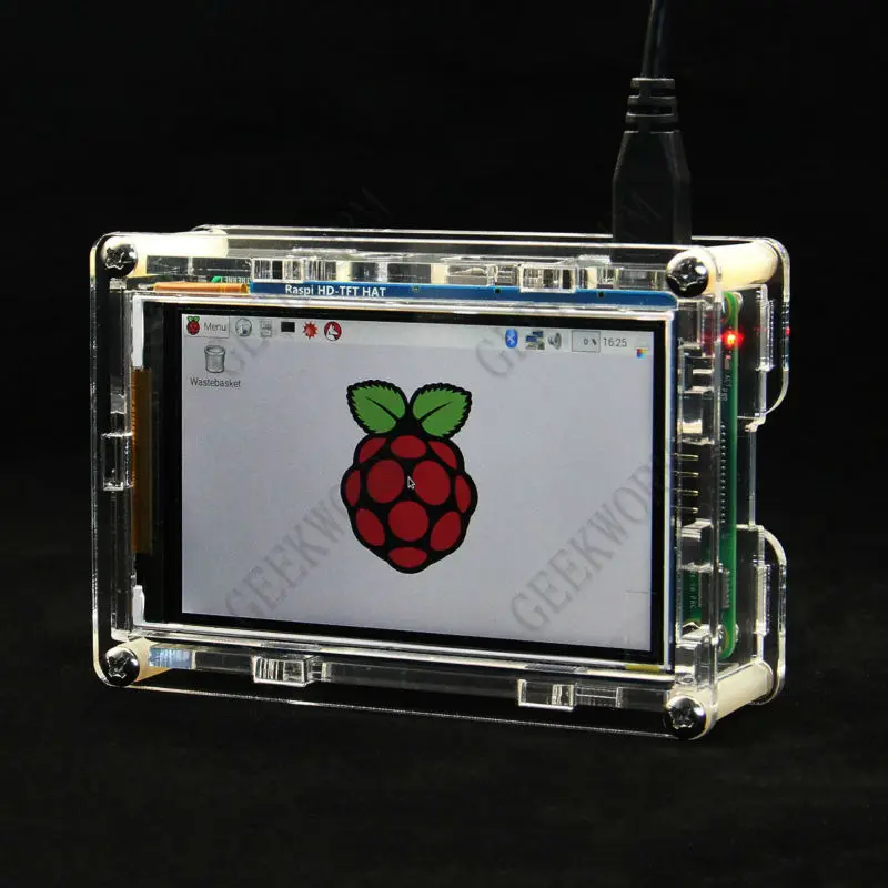 Высокоскоростной дисплей RPI 3 5 дюйма TFT LCD (800*480) + акриловый чехол для Raspberry Pi Model B|lcd