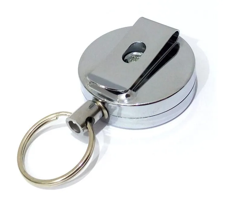 Высокое качество новейший металлический выдвижной Бейдж катушка держатель для ключей ID карты держатель для бейджа с струны из нержавеющей стали 3 шт./лот