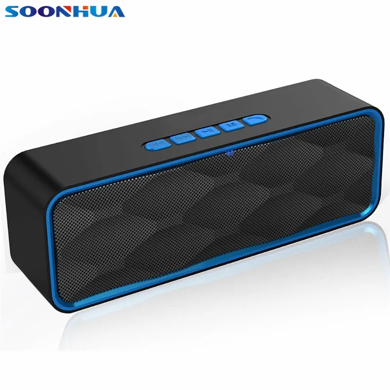 SOONHUA Новый беспроводной Bluetooth динамик супер бас стерео сабвуфер громкий динамик s fm-радио музыкальный плеер Поддержка TF карта U диск