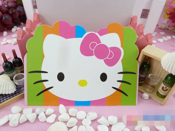 24 Pcslot Pesta Ulang Tahun Anak Anak Hello Kitty Kertas Kartu Undangan Dengan Amplop Perlengkapan Pesta Nikmat