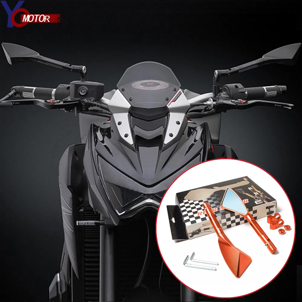 FOR KTM 1190 990 1290 AdventuRe/R DUKE990 RC200 Universal CNC Motorcycle Side Rearview Mirrors For Kawasaki Z900 Z1000 Z650 Z125
