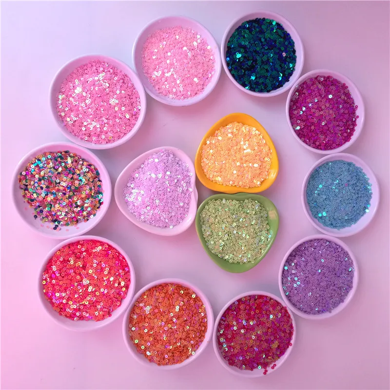 

Paillettes 3mm Blue Flat AB Round Loose Sequins for Sewing Dance Dress Wedding Crafts Decoration Clothes Garment Accessories