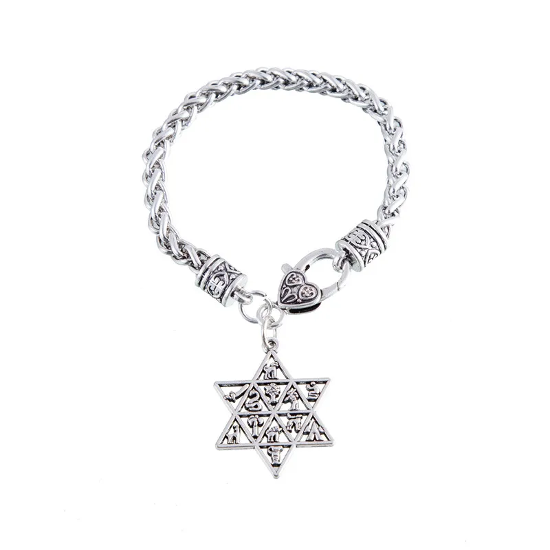 Астрологический браслет Skyrim Tetragrammaton Звезда Давида кулон 12 племен Израиля