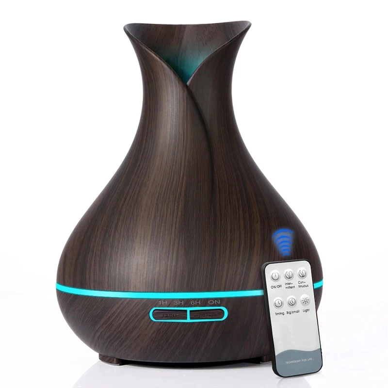 

400ML Air Humidifier Essential Oil Aroma Diffuser With Remote Control Aromatherapy Diffuser LED Light Ultrasonic Humidifier