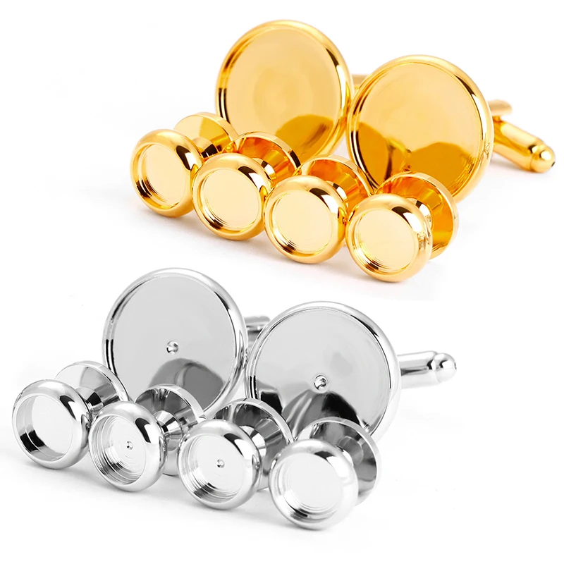 Buy 16mm Round Cufflinks Blank Setting Copper Cufflink Blanks For Wedding
