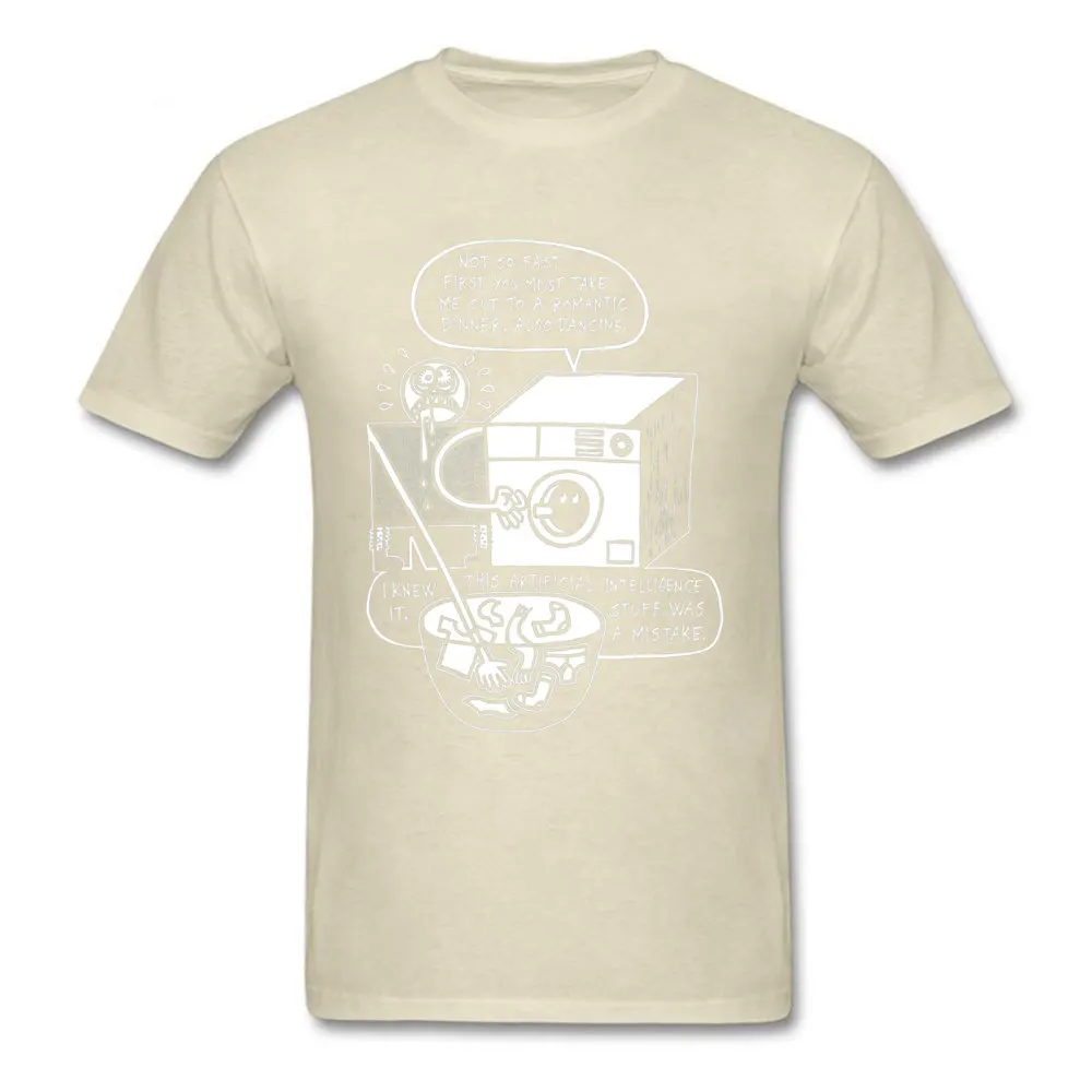 Rise of the Machine 6961 T Shirt Dominant Round Collar cosie Short Sleeve Cotton Men T-shirts Comics Clothing Shirt Rise of the Machine 6961 beige