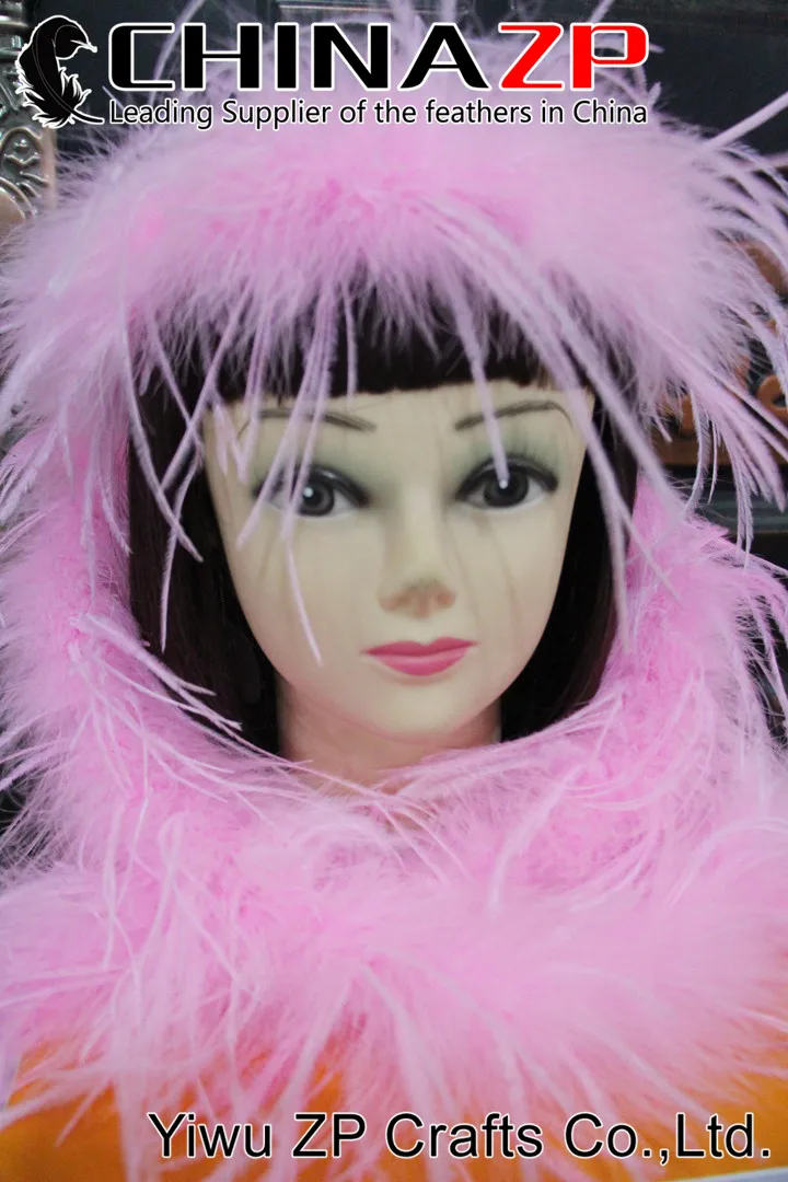 pink ostrich feathers boa (4)