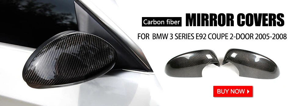 Углеродное волокно боковое зеркало заднего вида крышки для BMW 3 серии E92 320i 325i 335i купе 2-двери 2005-2008 стайлинга автомобилей