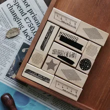 Базовые деревянные штемпельная резина для любителей букв, украшение дневника, штампы, поделка рукоделие Скрапбукинг, изготовление карт