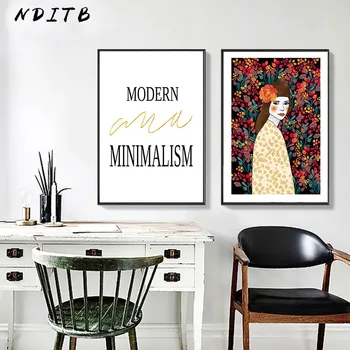 

Flower Girl Poster Abstract Canvas Wall Art Print Painting Nordic Style Wall Picture Living Room Scandinavian Home Decor