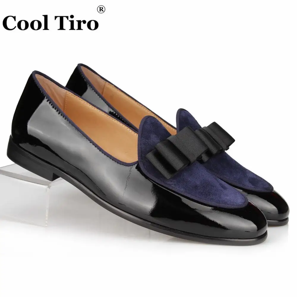 Blue Suede loafers Bow (1)