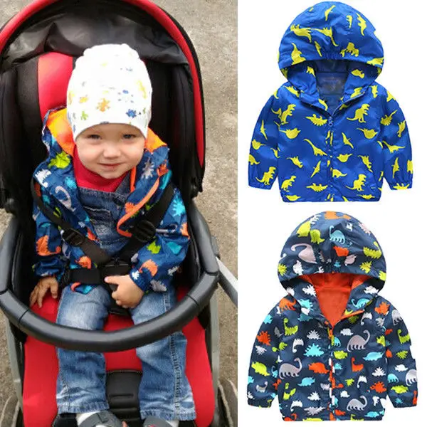 Boys Kids Children Waterproof Strombreak Windbreak Zip Jackets Rain