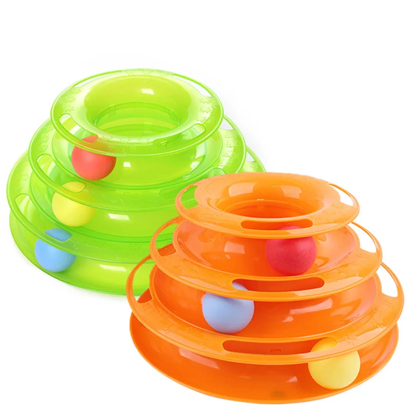 

Three Levels Cat Pet Toy Cats Toy Interactive Cat Intelligence Toy Cat Crazy Ball Disk Interactive Toy For IQ Traning