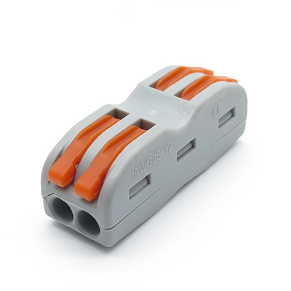 

Quick Compact Splice Wire Conductors Cable Clamp Terminal Block Spring Connector For Light Wire Connecting 2 Packs