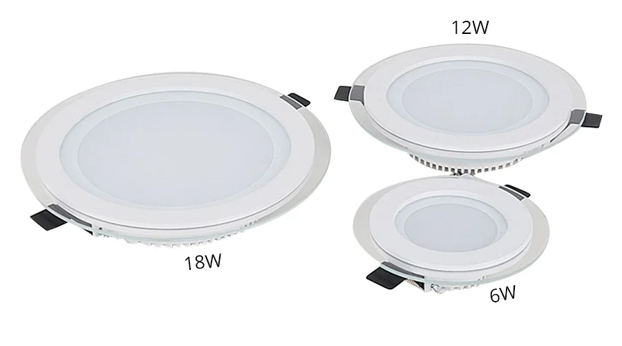 Square are LED Panel Light 6W 12W 18W Round Downlight AC85-265V LED Surface Ceiling Lamp For Kitchen Lighting