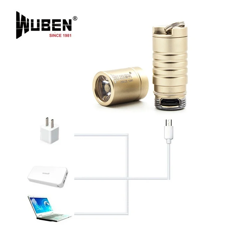 Wuben G342 мини 10180 батарея фонарик CREE XP G2 max 130 люмен USB Перезаряжаемый EDC Самозащита