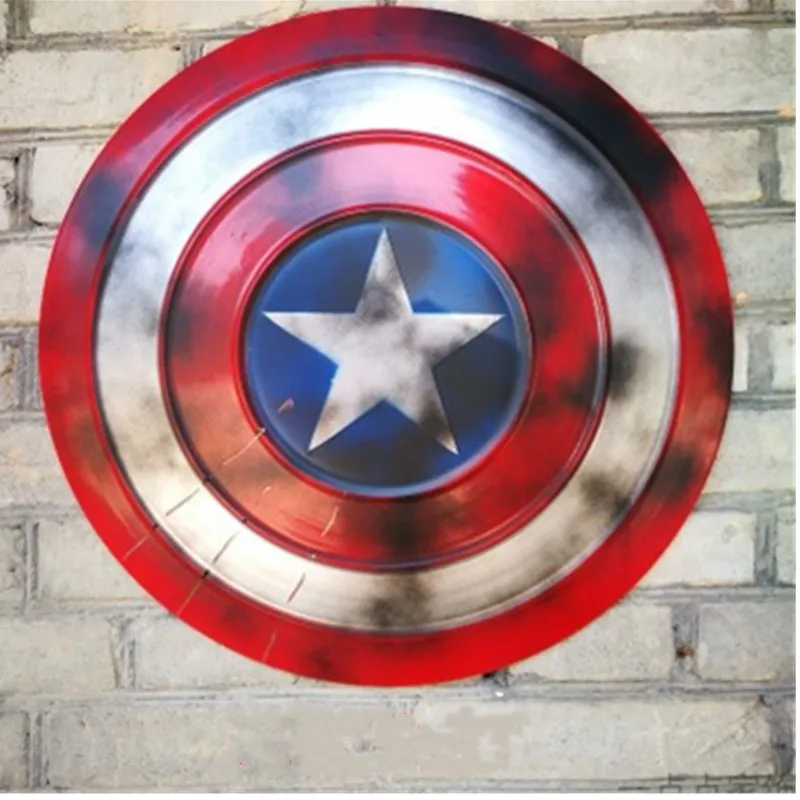18 дюймов Капитан Америка щит 1:1 металлическая промышленность ветряная стена Металл ручной реквизит бар магазин украшения стены модель игрушки D126