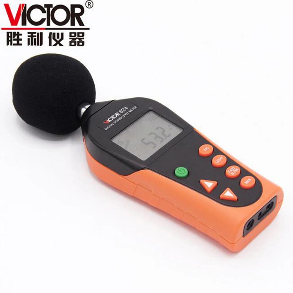 Victor Vc824 Sound Level Meter, Instantaneous 30130dba,35130dbc