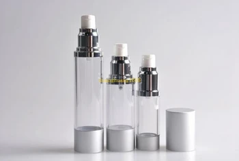 

15ml 30ml 50ml Asian silver as pressed lotion pump vacuum bottle cosmetic sub-bottle#12313