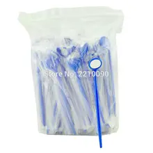 100 шт./компл. синий стоматологический одноразовый Рот Зеркала для обследования Пластик инструмент зеркало