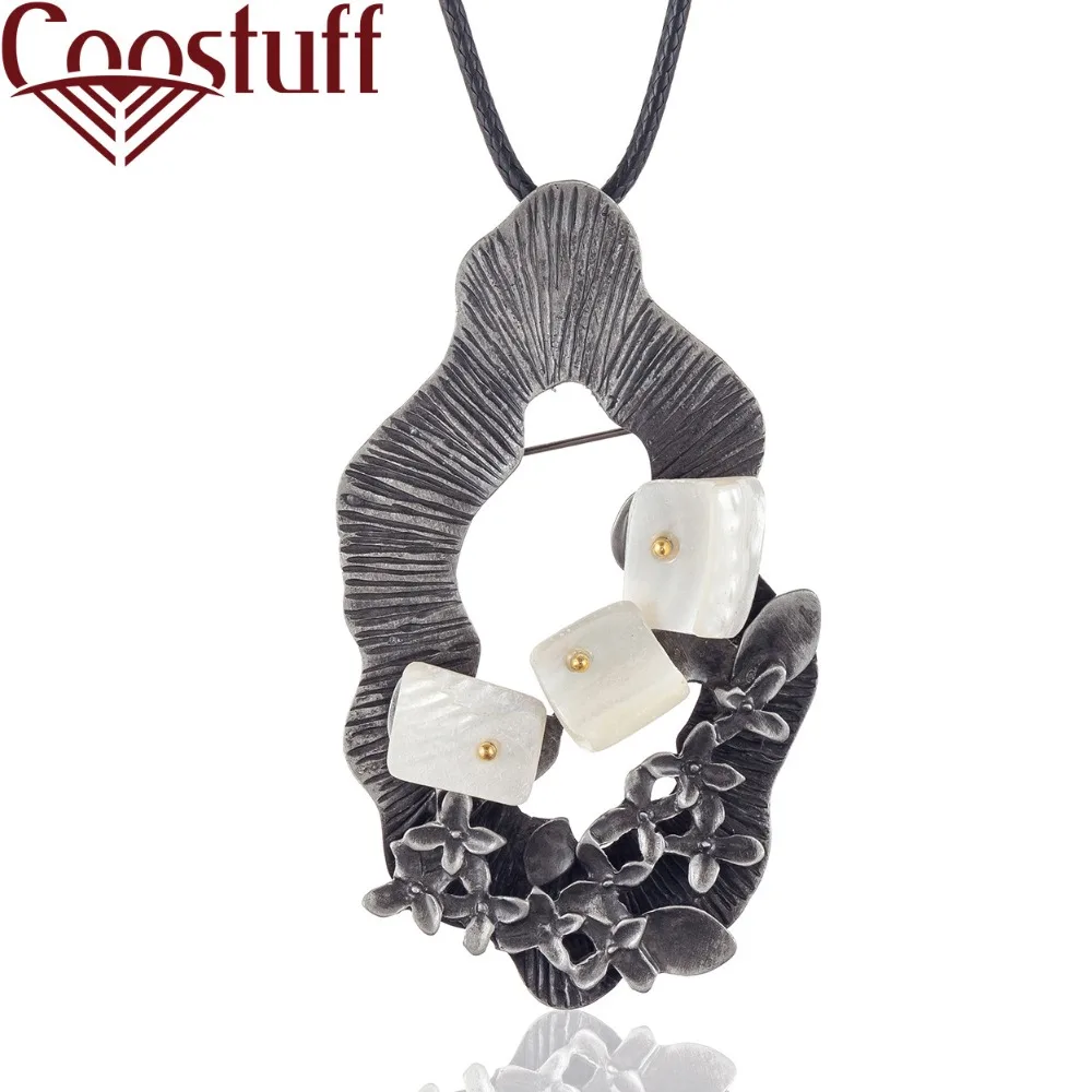 

Vintage Long Necklace with Flower Pendant White Stone Long necklaces & pendants Wholesale Jewelry collares mujer colar choker