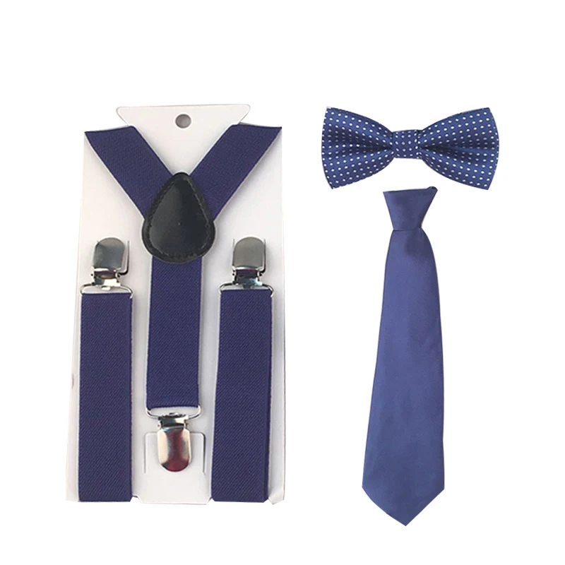 Baby Boy Toddler Butterfly Bowtie + Suspender Set Solid Color Ties Party TR0007 bow tie