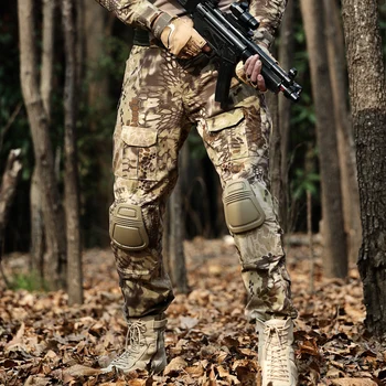 

Outdoor Sports Military Hiking Pants With Knee Pads Desert Python Combat Tactical Pant Camouflage Hunting Pants Pantalon Hombre