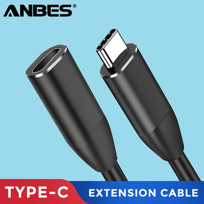 

ANBES USB C Extension Cable Type C USB-C for MacBook Pro Nintend Switch USB 3.1 USB Extension Cable