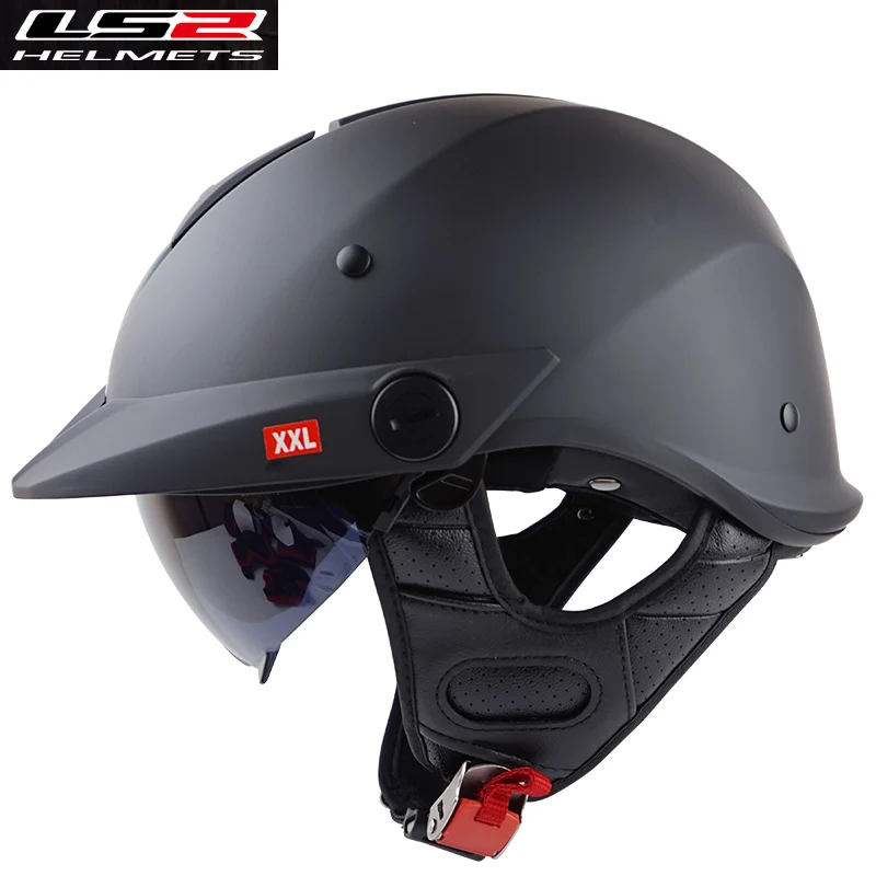 

New LS2 OF590 Harley retro Motorcycle helmet fashion men open face motorbike helmets with sun shield Open half face moto helmet