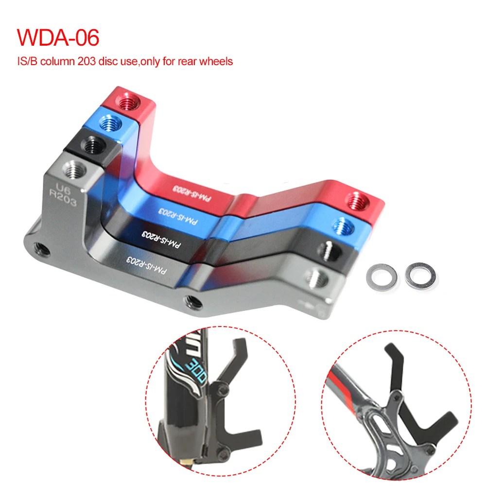

1pc Mountain Bikes Road Bicycles MTB 203 Disc Rotors Brake Adapter IS PM Cycling Accessories Multicolor