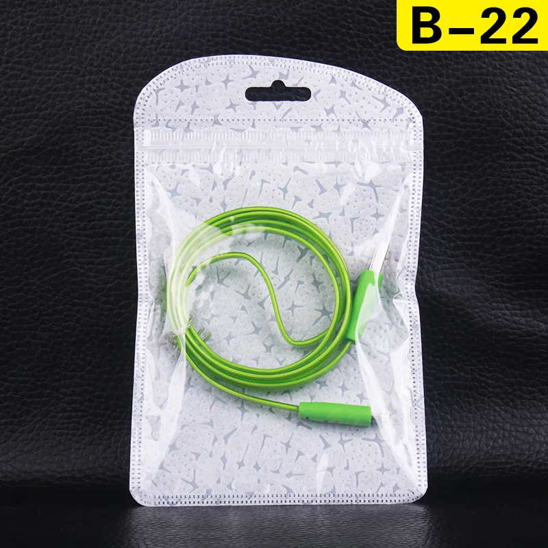 B-22 Colorful Clear plastic packaging bag cellphone case accessories retail packing PVC OPP bag for Battery/cable 1000pcs/lot