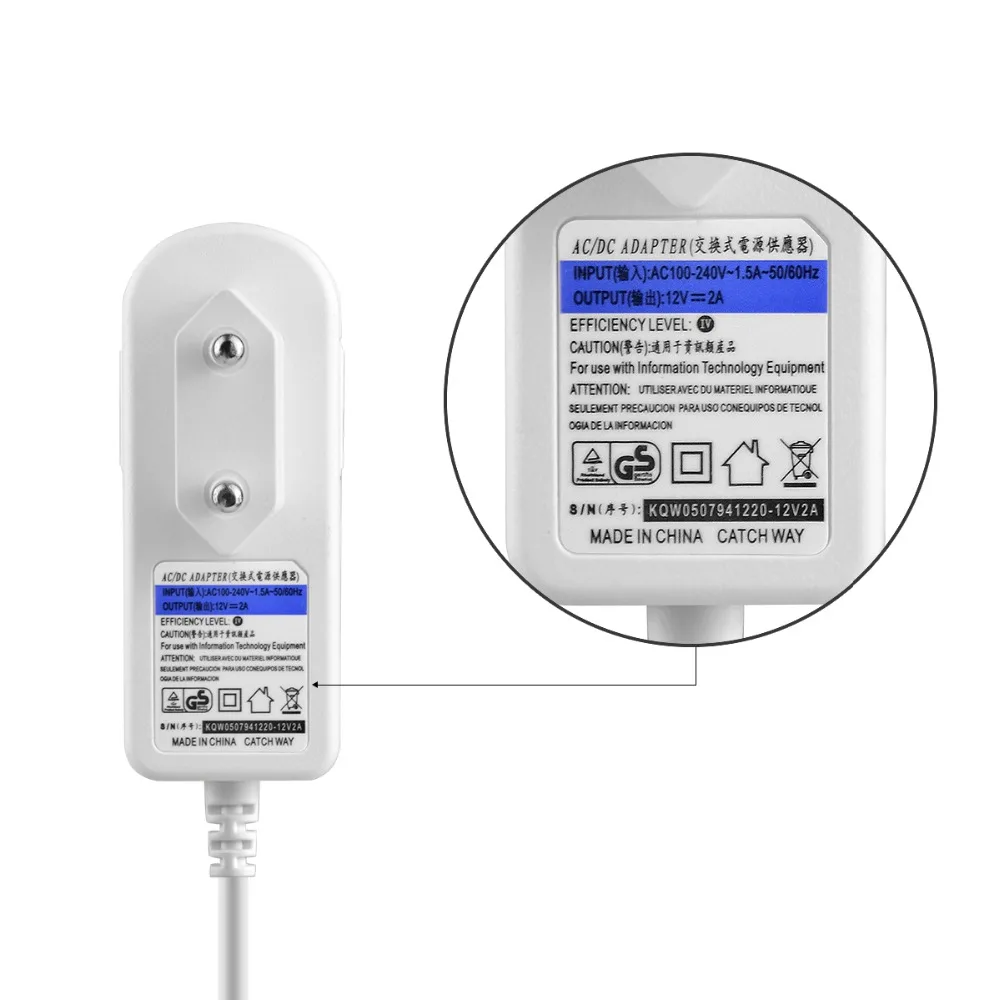 Светодиодная лента аксессуар источник питания DC 12V 24W 2A трансформаторы AC/DC
