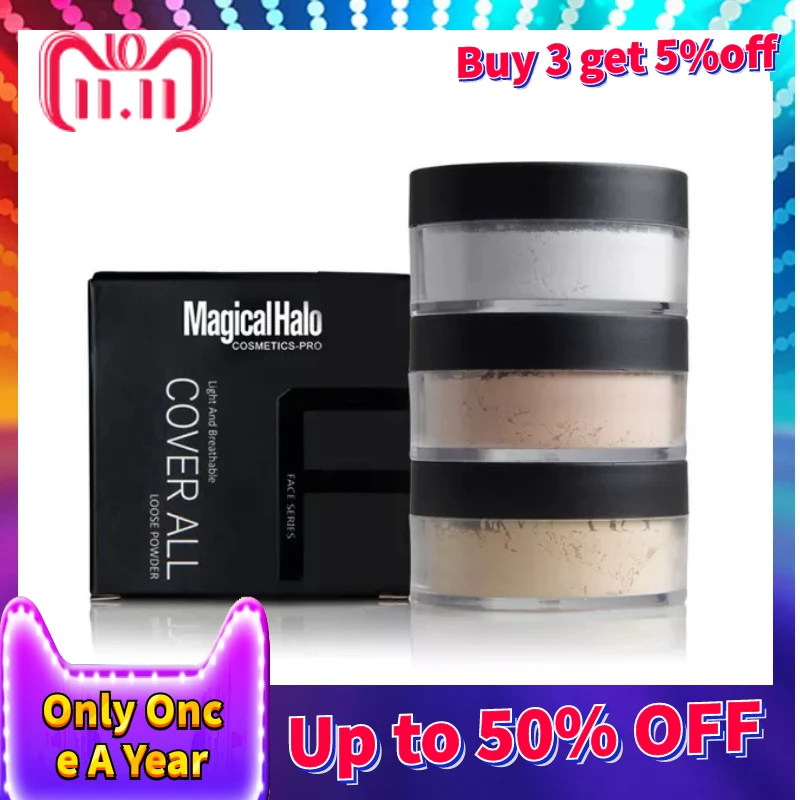 

Magical Halo long lasting loose powder makeup translucent powder oil-control natural ingredients setting powder brighten waterp