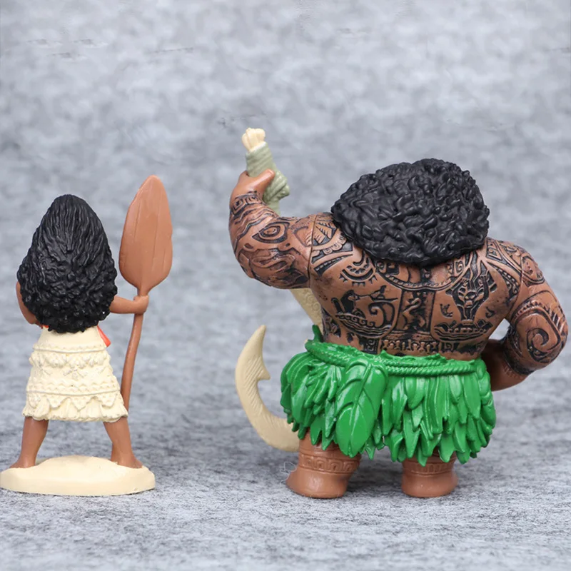 6 шт./лот Моана Мультяшные Фигурки игрушки Waialiki Hei Moana Приключения принцессы дети
