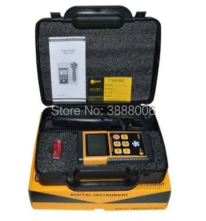 

Hot Sell TM826 Hand-held Digital Wind Speed Meter Professional Wind WheelAir Thermometer Split Digital Anemometer Meter 6pcs/lot