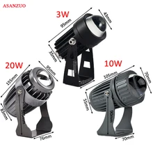 AC 85-265V 3W10W Светодиодный прожектор светильник Водонепроницаемый IP65 20 Вт Светодиодный луч Точечный светильник лампа открытый ландшафтный светильник