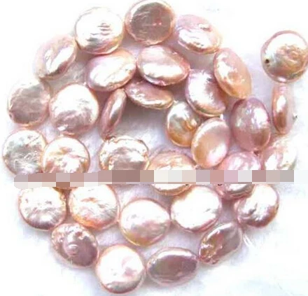 

free shippinbg 06451 Beautiful Freshwater Pearl Flat Round Loose Beads