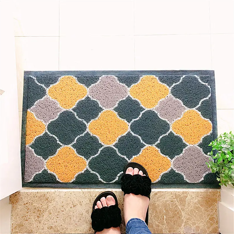 American style square door pvc waterproof Wire mat Household