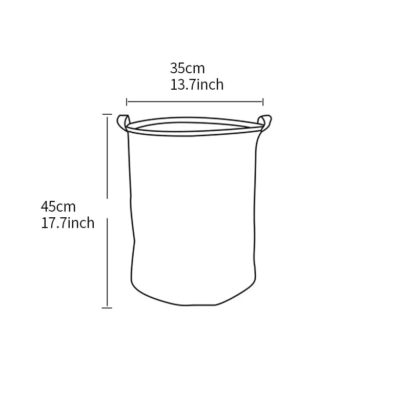 أنيق سلة التخزين القطن النسيج قابل للغسل اسطواني سلة الغسيل مع مقابض الزخرفية مريحة للحمام